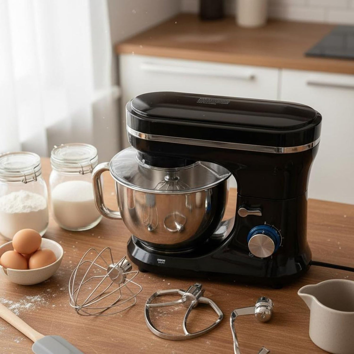 Commercial Mixer High Performance Kitchen Appliance Versatile Attachments Mixing Control Stainless Steel Bowl Suitable for Family Cooking Small Bakery