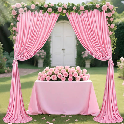 10.6x10Ft White Backdrop Curtain Parties Photo Curtains Backdrop Drapes Fabric for Wedding Birthday Baby Shower Decorations
