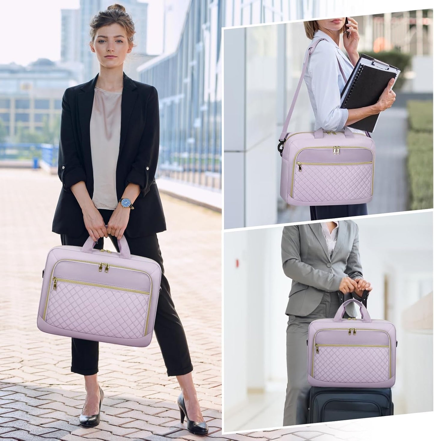 Laptop Bag 17 Inch Laptop Briefcase for Women Waterproof Computer Messenger Bag Professional Laptop Case for Business Work - PuriLite