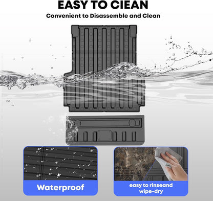 AOMSAZTO Floor Mats & Trunk Mat for 2024 2025 Chevy Equinox EV (Non Fuel),TPE All Weather Protection 2 Rows Car Floor Liners with Cargo Liner for Chevrolet Equinox EV (Non Fuel)