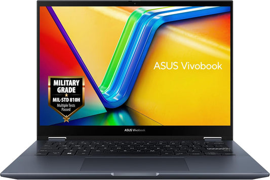 ASUS Vivobook S 14 Flip Laptop, 14” WUXGA 16:10 Touch Display, AMD Ryzen 7 7730U CPU, AMD Radeon™ Graphics, 16GB RAM, 512GB SSD, Fingerprint Sensor, Windows 11 Home, Quiet Blue, TN3402YA-AS71-CA