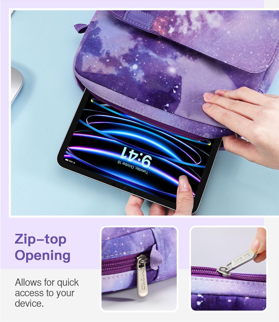 MoKo 13.3-14 Inch Laptop Sleeve Bag Fits MacBook Pro M3/M2 14" 2023, MacBook Pro 13" M2, New MacBook Air 13.6" M3/M2 2024/2022,Tab S8 Ultra 14.6",Handle Carrying Case with Shoulder Strap, Black & Gray - PuriLite