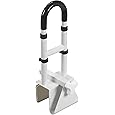 Adjustable Bathtub Safety Rail: Shower Grab Bar Handle for Seniors, Elderly, and Disabled, Fits 3 to 7 Inch Tub Walls, Bathroom Safety Bars with Non-Slip Grip, Supports 300 lbs