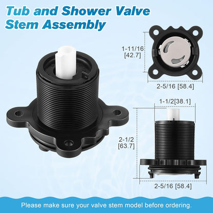 Dreyoo Pressure Balancing Cartridge and Valve Stem Assembly, Compatible with 971-2500 and 974-2910, Compatible with Pfister 0X8/JX8/VB8/JV8 Deep Casting Valve, for Single Handle Tub and Shower Parts