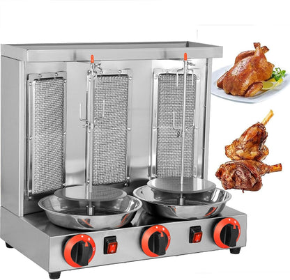 Electric Kebab Grill Vertical Broiler - Shawarma & Doner Kebab Machine with Temperature Control 50-350℃ for Commercial & Home Kitchen Use
