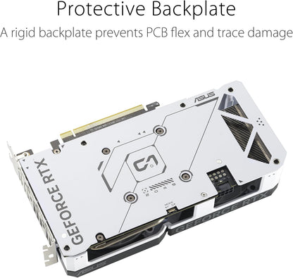 ASUS Dual GeForce RTX 4060 EVO White OC Edition 8GB GDDR6 (PCIe 4.0, 8GB GDDR6, DLSS 3, HDMI 2.1a, DisplayPort 1.4a, Axial-tech Fan Design, 0dB Technology, Dual BIOS, Auto-Extreme Tech)