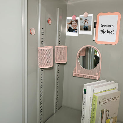 Locker Accessories Kit, Back to School Essentials, 9 Pieces Locker Organizer Supplies with Magnetic, Locker Decor Includes Whiteboard, Locker Mirror, Magnets, and Other Locker Decorations