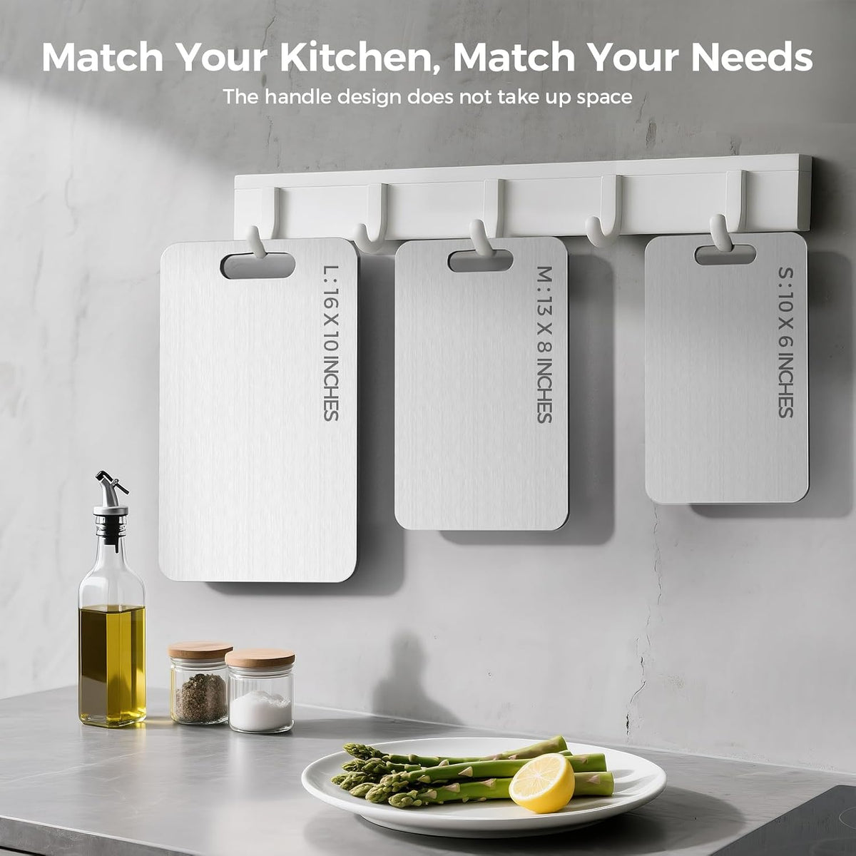 100% Pure Titanium Cutting Board Set of 3, Non-Toxic Titanium Cutting Boards for Kitchen, Double-Sided Food Grade Cutting Board Ideal Charcuterie & Cutting for Meat,Vegetables,Durable Dishwasher