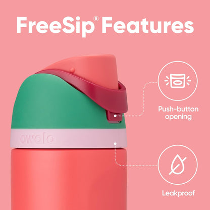 Owala Kids FreeSip Insulated Stainless Steel Water Bottle with Straw, BPA-Free Sports Water Bottle, Great for Travel, 16 oz, Celestial Sphere