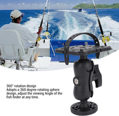 Keenso Fish Finder Mount, Universal 360 Degree Rotating Ball Bracket with ABS Material for Marine Boat Kayak Pontoon Canoe