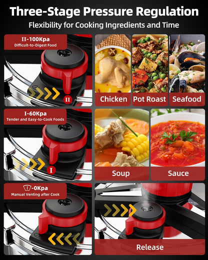 Purilite Select 3-in-1 304 Stainless Steel Pressure Cooker