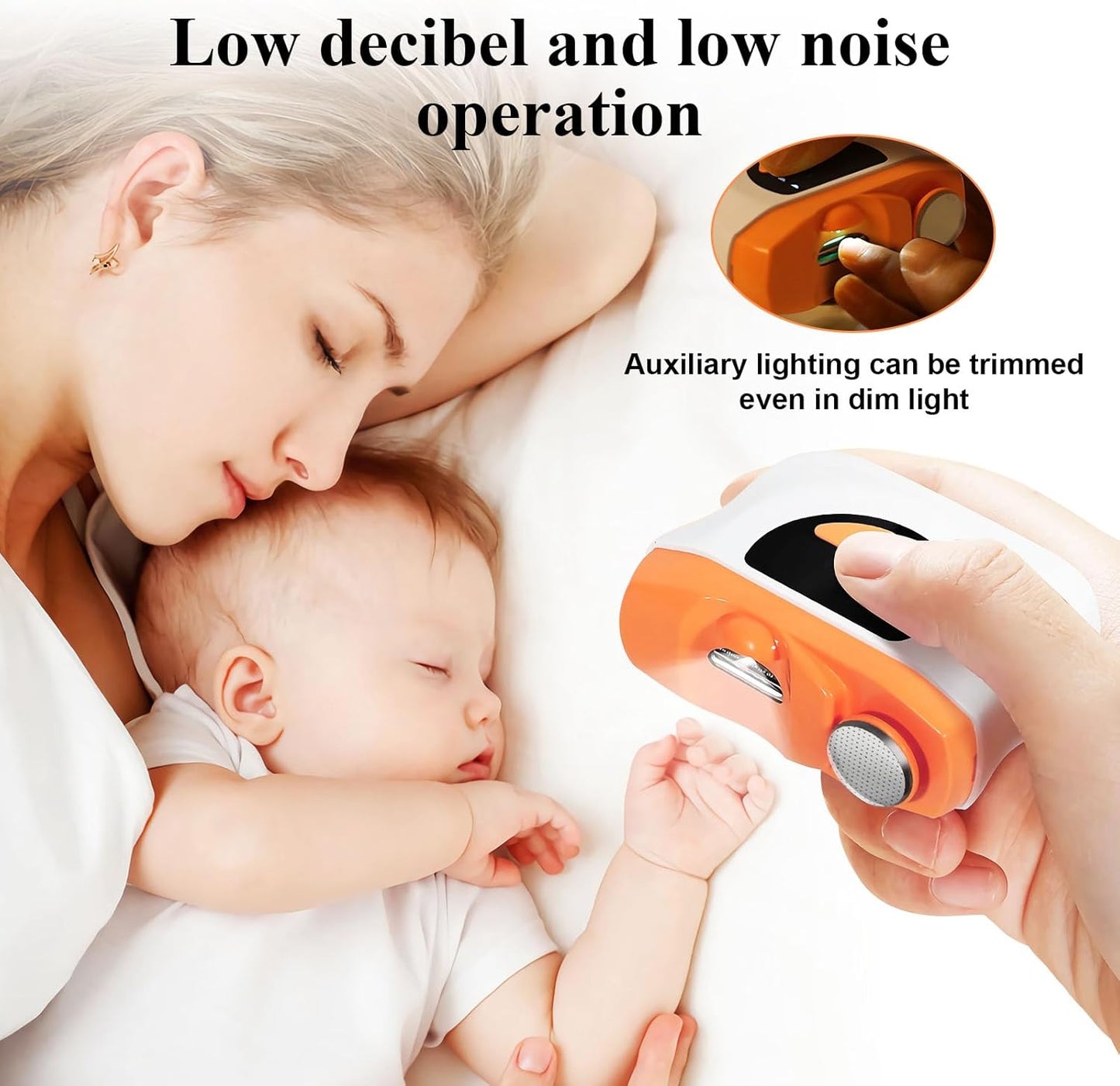 Casmoby 2025 Upgraded Electric Nail Clipper, 2 in 1 Electric Nail Clipper with 3 Speeds & LED Light,Fingernail Trimmer and Polisher with Nail Scraps Storage,USB Rechargeable Suitable for Kids, Senior