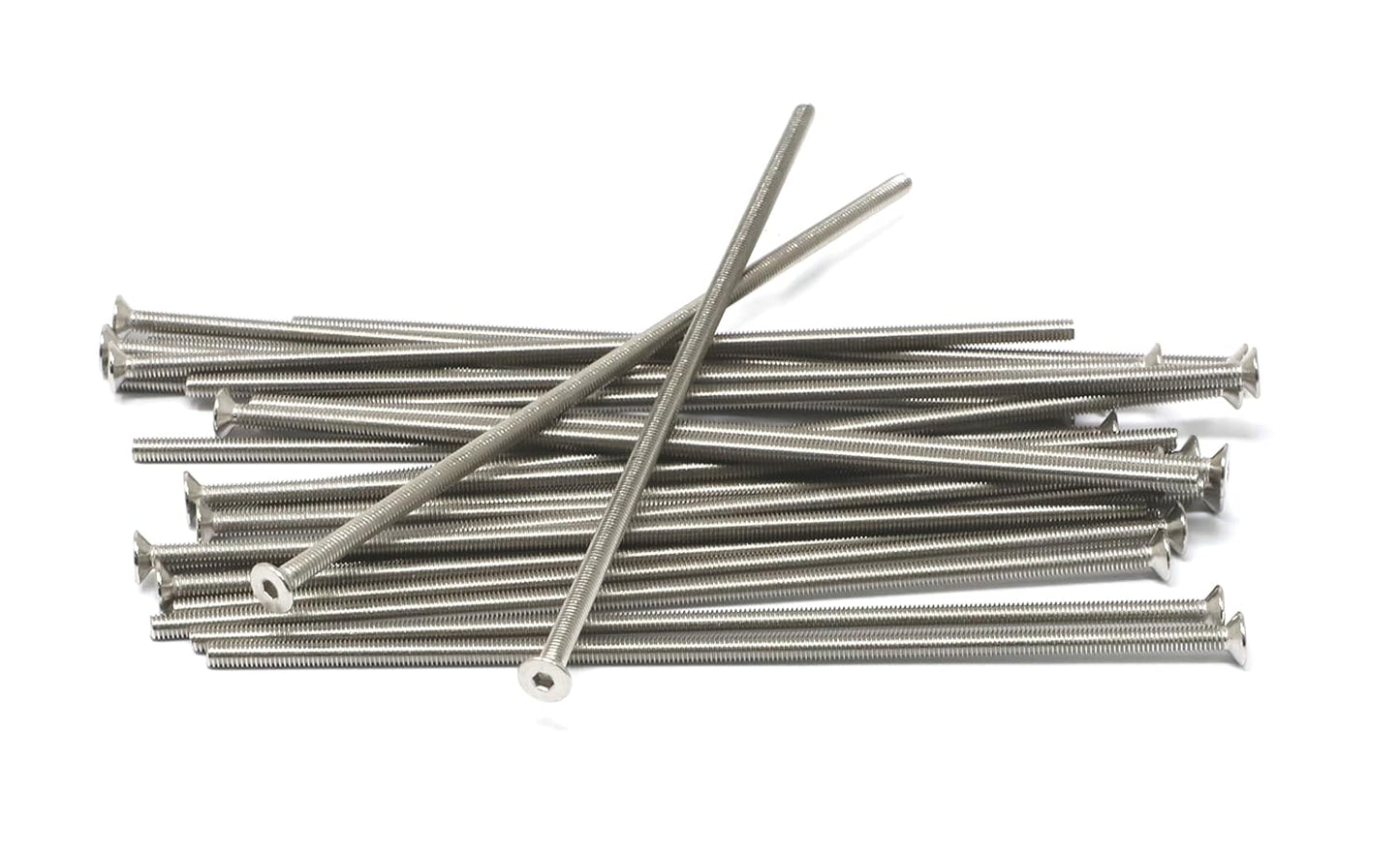 iexcell 5 Pcs M8 x 80mm Thread Pitch 1.25 mm Stainless Steel 304 Hex Socket Flat Head Cap Screws Bolts Kit