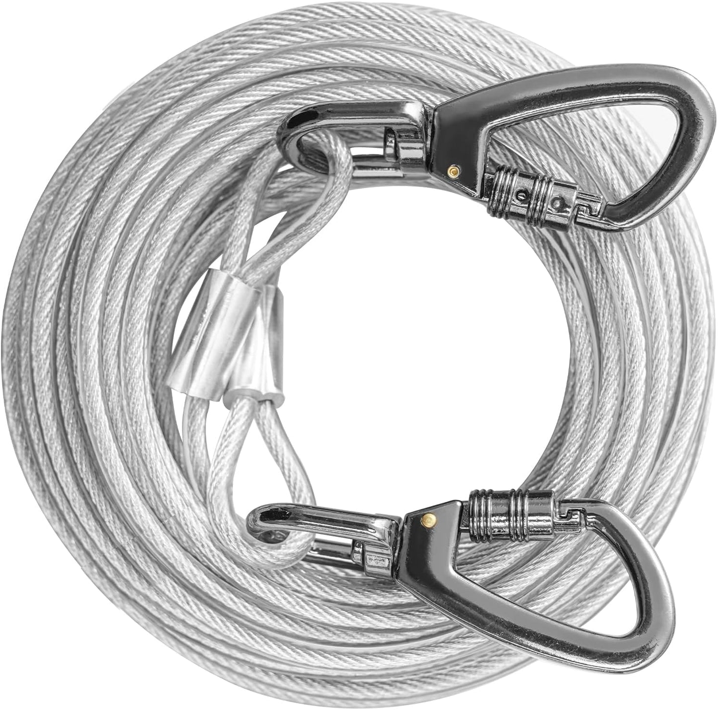 Dog Tie Out Cable Chew Proof, Long Dog Leash 30FT, Dog Runner for Yard Heavy Duty, Dog Chains for Outside, Sturdy Long Line Lead for Dogs Training Outdoor in Yard or Camping