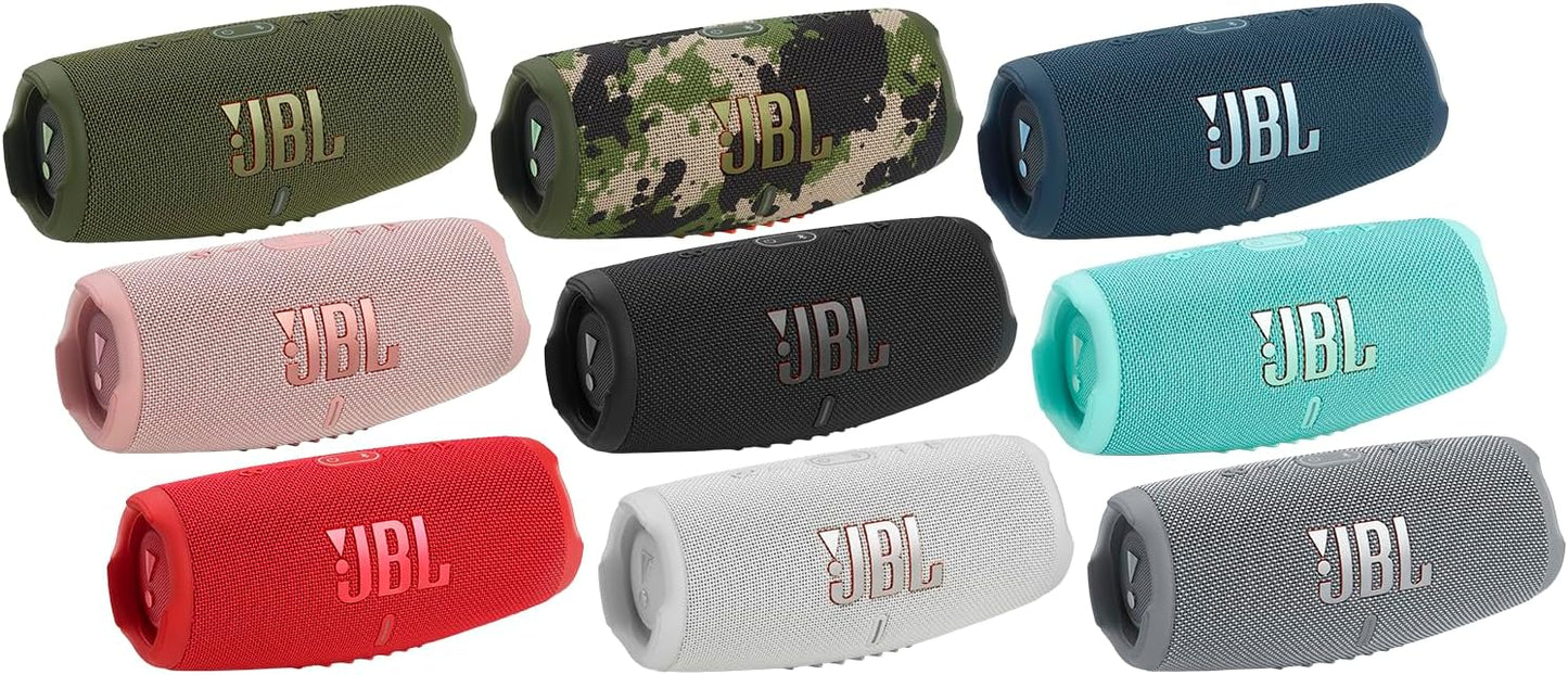 JBL Charge 5 Portable Bluetooth Speaker with Deep Bass, IP67 Waterproof and Dustproof, Up To 20 Hours of Playtime, Built-in Powerbank - Black