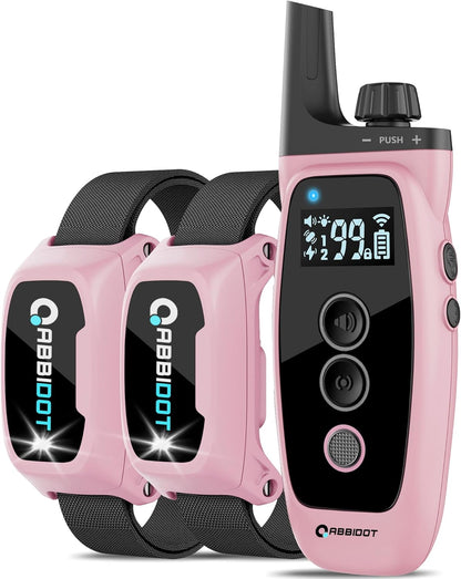ABBIDOT Shock Collar, 3300Ft Dog Training Collar, 5 Training Modes Dog Shock Collar with Remote, Waterproof Rechargeble Security Lock E Collar for Small Medium Large Dogs