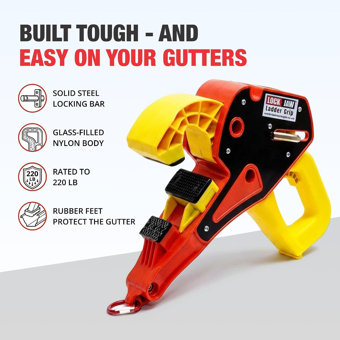 Lock Jaw Ladder Grip - Ladder Safety Clip - Feel secure on your ladders and climb safer by Ladder GripL8