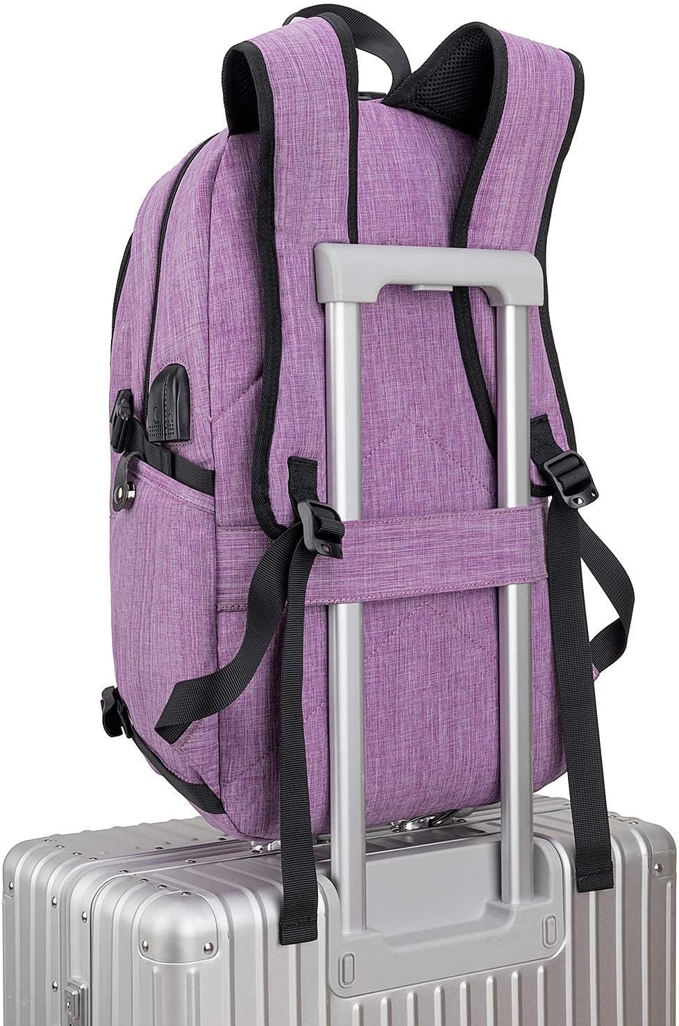 Tzowla Laptop Travel Slim School Backpack Water Resistant Anti-Theft Bag with USB Charging Port and Lock 15.6 Inch Computer Business Backpacks for Men Women College Student Gift,Bookbag Casual Daypack