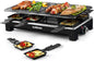 Raclette Table Grill, CUSIMAX Electric Indoor Grill, Portable Korean BBQ Grill with 2 in 1 Reversible Non-stick Plate& Natural Grill Stone, 1500W Electric Party Grill, 8 Raclette Pans& Wooden Spatulas