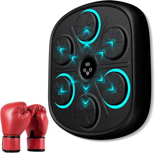 OurStarry 2024 New Model Smart Music Boxing Machine for Adults and Kids, Training Machine with LED Electronic Wall Mounted, Home Indoor Boxing Workout Equipment with Boxing Glove
