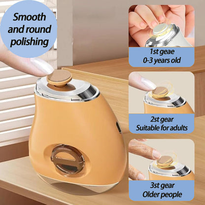 Electric Nail Clipper with 3 Speed Levels 2 in 1 Electric Polishing Automatic Nail Clippers Automatic Electric Nail Clipper with Polishing Toe Nail Clippers for Thick Nails for Seniors (White)