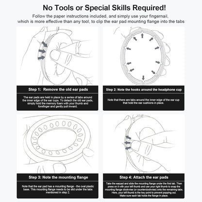 Replacement Ear Pads Earpads for Bose QuietComfort QC 2 15 25 35 Ear Cushion for QC2 QC15 QC25 QC35 SoundLink SoundTrue Around-Ear II AE2 (Black)