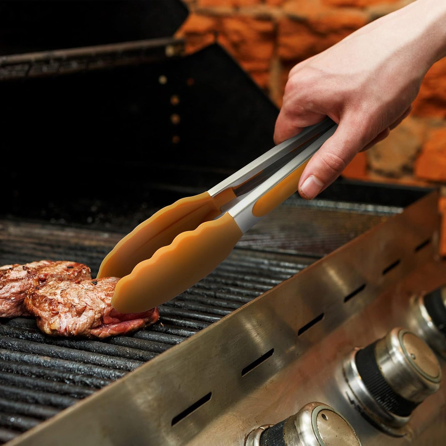 Purilite Select Silicone &amp; Stainless Steel Kitchen Tongs