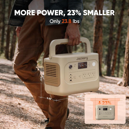 Jackery Explorer 1000 v2 with AC Cable,1070Wh,1500W (Dune White)