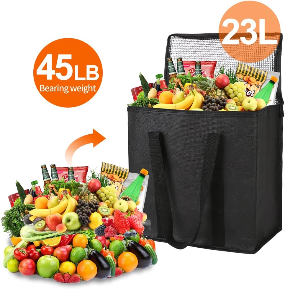 Purilite Select™ Insulated Food Delivery Bag – Extra Large Thermal Carrier for Hot &amp; Cold Food Transport