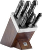 ZWILLING Gourmet 7-Piece Self Sharpening Block Set | Set Contains : 4" Paring | 6" Utility | 5" Tomato/Utility | 8" Bread | 8" Chef | Twin L Multi-Purpose Scissors