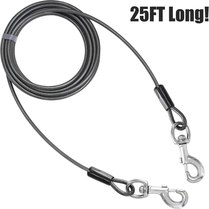 BV Pet Small Tie Out Cable for Dog up to 35 Pound, 25-Feet