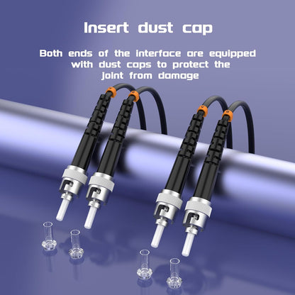 Buacoz 200 Meters LC to LC UPC Outdoor Armored Fiber Patch Cable, 9/125um Single Mode Duplex Fiber Optic Internet Cables, Jumper Optical Patch Cord, (200M/656ft), TPU Black