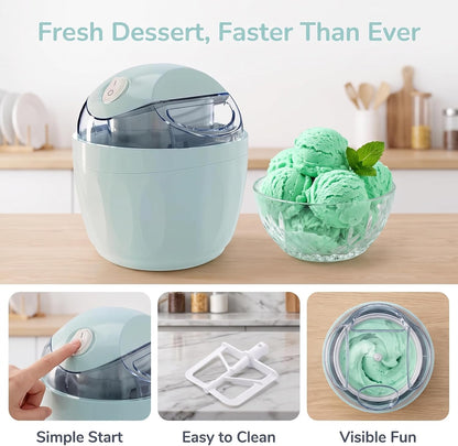 2026 New Small Home Mini Ice Cream Maker, Just 15 Minutes, One-touch Dessert Maker, Single Serving Of Gelato, Frozen Yogurt, Easy One-touch Dessert Maker For Families Pink