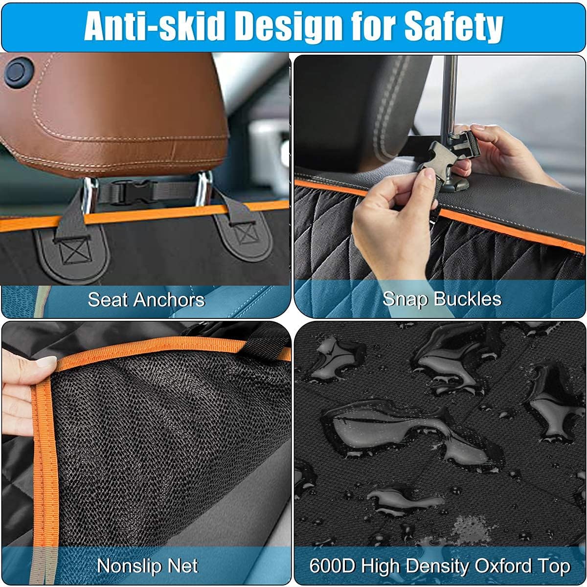 Dog Trunk Cargo Cover with Bumper Flap Protection 135x230cm Gray