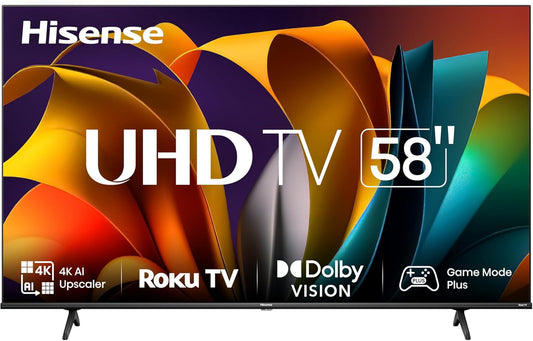 Hisense 58R63N-58 inch 4K UHD HDR LED Roku Smart TV-2024