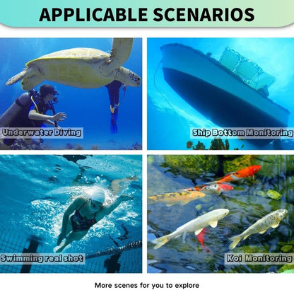 Barlus Underwater Camera, Aquarium Live Streaming Pond 5MP Camera with 32ft Cables