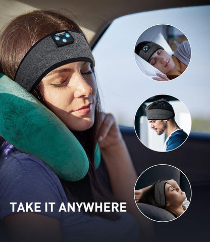 Sleep Headphones Bluetooth Headband, Voerou Wireless Sleeping Headphones Earbuds Sleep Mask with Stereo Speakers-Cool Tech Gadget for Men Women,Perfects for Sleep Workout Running Yoga Travel Insomnia