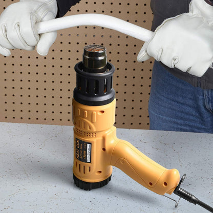 SEEKONE Heat Gun 1800W 122℉-1202℉（50℃- 650℃） Fast Heating Heavy Duty Hot Air Gun Kit Variable Temperature Control Overheat Protection with 4 Nozzles for Crafts, Shrinking PVC, Stripping Paint(5.2FT)