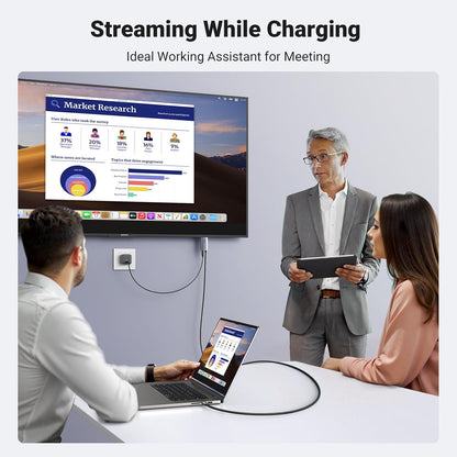UGREEN USB C to HDMI Cable 100W PD Charger 4K@60Hz 1440P@144Hz 1080P@240Hz/120Hz Type C Thunderbolt 3/4/5 HDR Adapter Compatible with MacBook iMac Mac mini iPad Pro Air iPhone 16 15 Galaxy S24(2M)