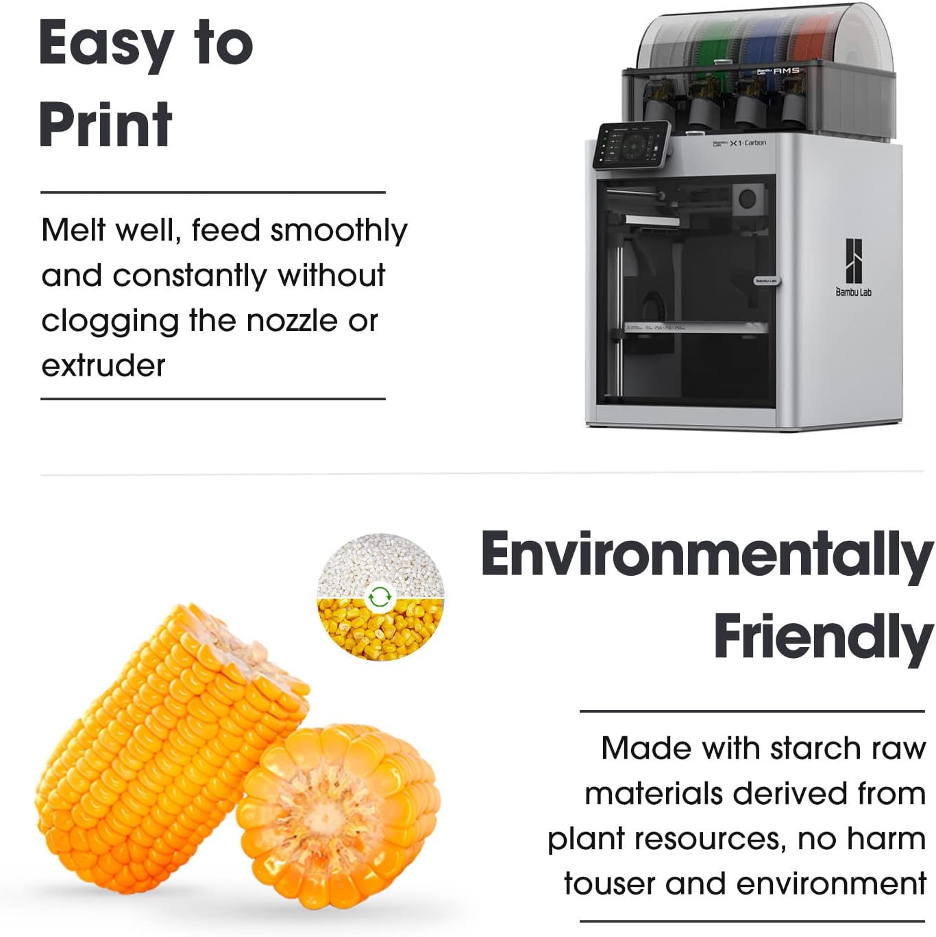 eSUN PLA Plus Filament 1.75mm, PLA Pro PLA+ 3D Printer Filament, Dimensional Accuracy +/- 0.03mm, 2.2 LBS (1KG) Spool 3D Printing Consumables for Most FDM 3D Printers, Black
