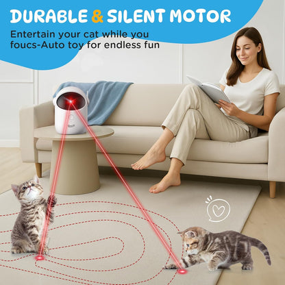 KOACKL Cat Toys for Indoor Cats, Cat Laser Pointer Toy, Rechargeable Automatic Cat Toy with Timer & Speed Modes, Ideal Interactive for Cats Dogs Training and Exercise