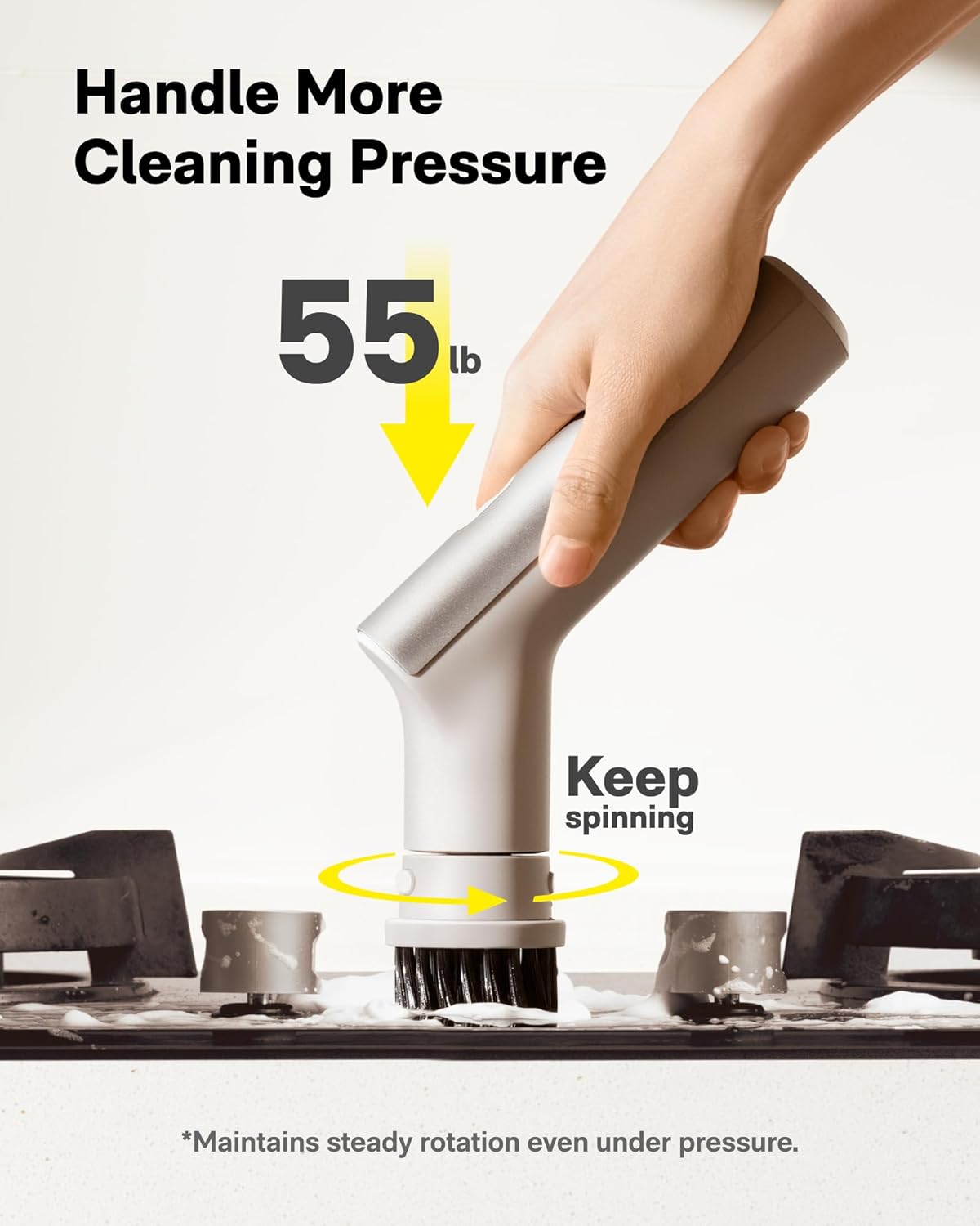 Electric Spin Scrubber for Kitchen and Bathroom | IPX7 Waterproof Power Scrubber | Cordless Rechargeable Cleaning Brush | Tile Sink and Shower Scrubber | Multi-Purpose Dish and Surface Cleaner - PuriLite