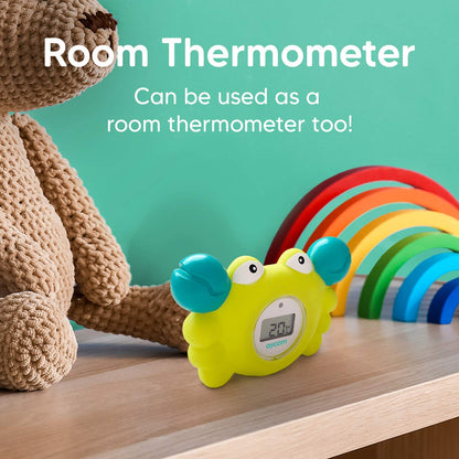 Aycorn Digital Baby Bath Thermometer Baby Safety - Celsius Water Temperature Thermometer & Room Thermometer with LED Display and Temperature Warning - Infant Baby Bath Toys Floating Toy Thermometer