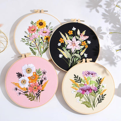 Purilite Select 3-Sets Flower Embroidery Kit
