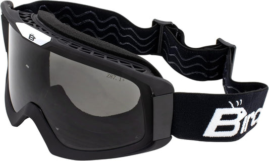 Birdz Eyewear Pelican Fitover Padded ATV Motorcycle Riding Over The Glasses (OTG) Goggles Black