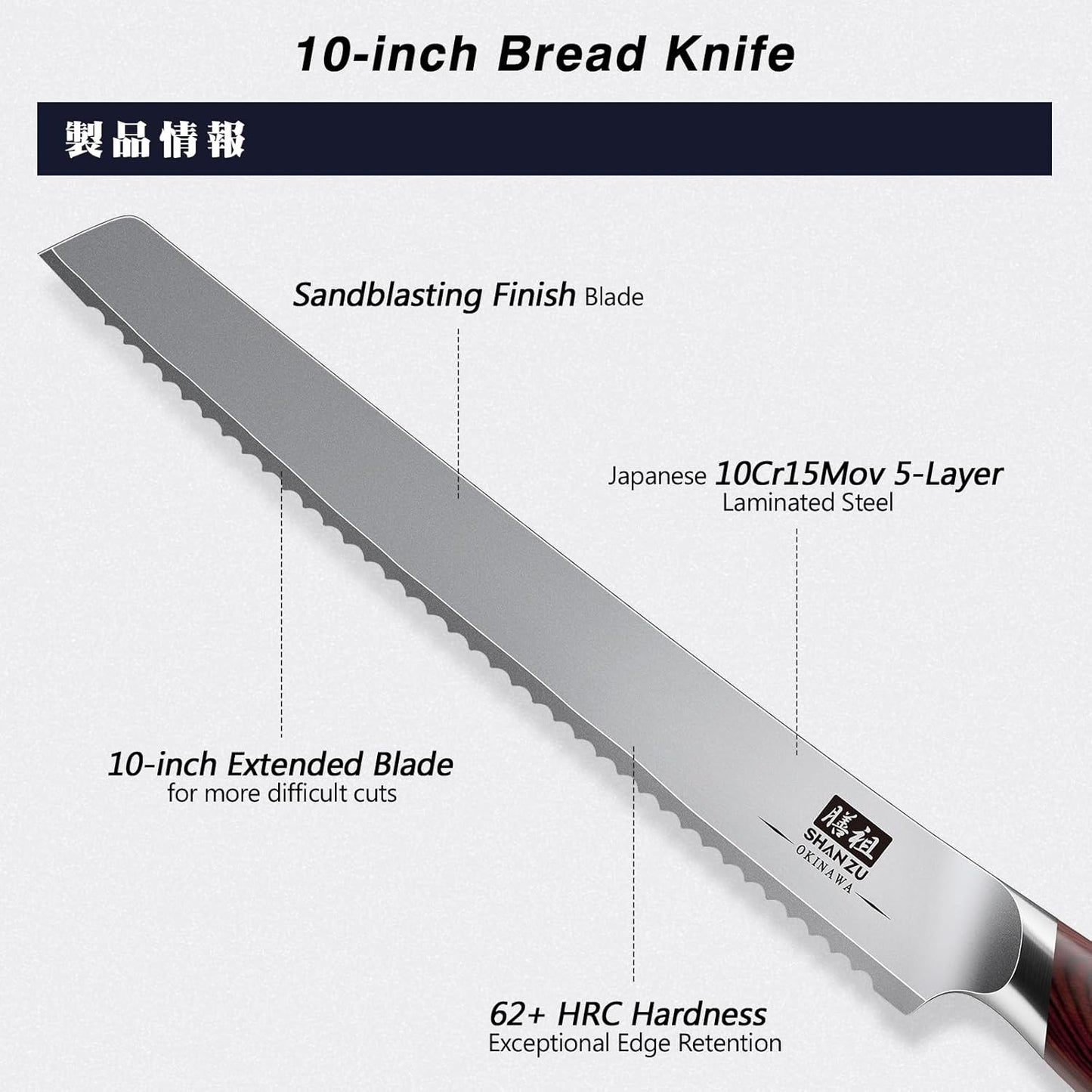 SHAN ZU Fillet Knife 7 inch, Razor Sharp Boning Knife for Meat in 10Cr15Mov Japanese High Carbon Steel Fish Knife, Professional Kitchen with Flexible Blade and Ergonomic Pakkawood Handle