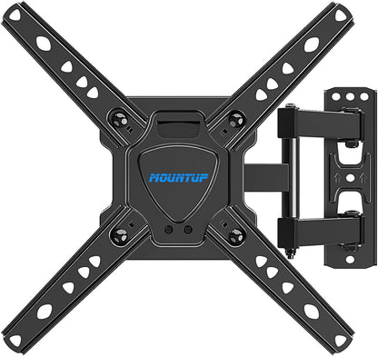 MOUNTUP Full Motion TV Wall Mount for Most 26-50 Inch TVs, Max VESA 300x300mm Wall Mount TV Bracket with Swivel Tilting Extension Level Adjustment for LED LCD Flat Curved TVs Up to 53 LBS MU0018