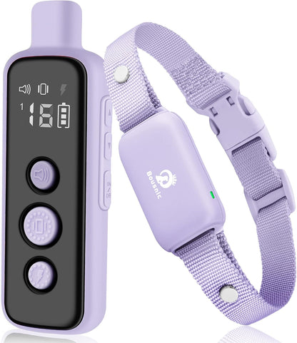 Bousnic Shock Collar for Dogs - Waterproof Rechargeable Dog Electric Training Collar with Remote for Small Medium Large Dogs with Beep, Vibration, Safe Shock Modes (8-120 Lbs) (Green)