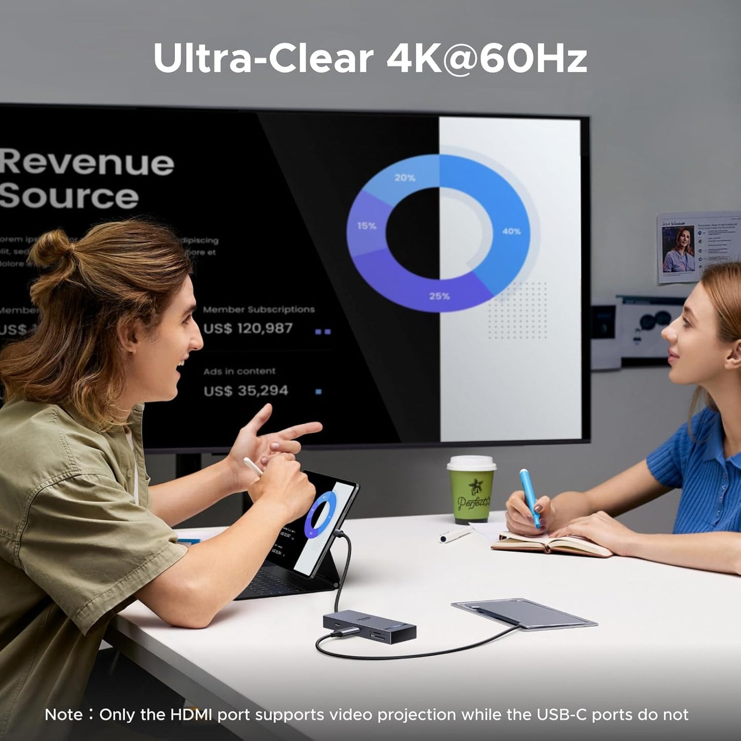 UGREEN Revodok Pro Hub USB C 8 in 1 Dock 4K@60Hz HDMI, Docking Station with USB-A 3.2, USB-A 2.0, 2 x USB-C 3.2, SD/TF Card Reader, PD 100W for MacBook Pro/Air, iPad Pro, XPS, Thinkpad