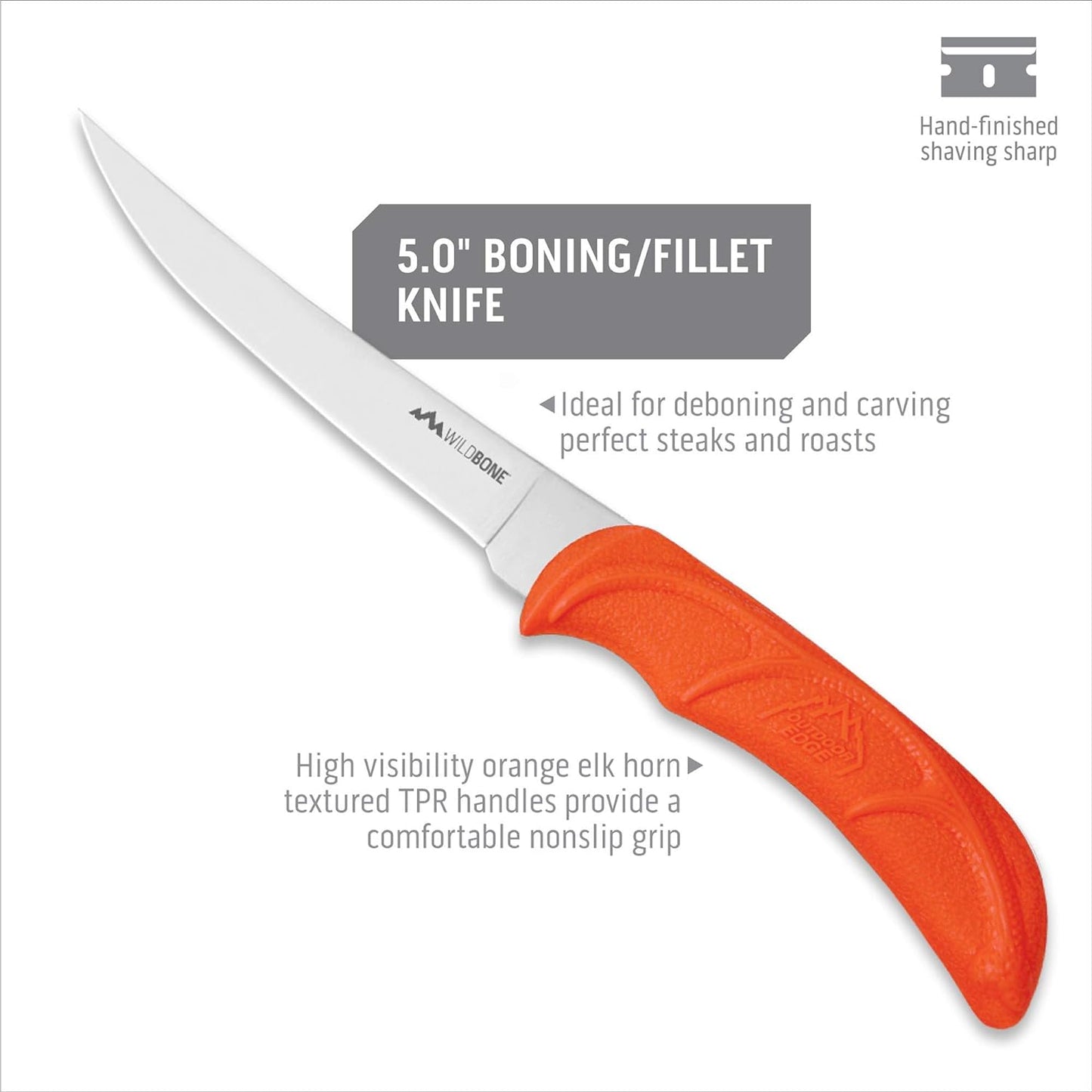 Outdoor Edge Cutlery Corp Wild-Lite Knife, Orange